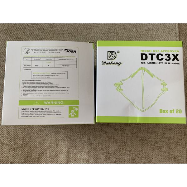 Dasheng Brand N95 Mask New Version DTC3X With CE and NIOSH Certificates For Virus