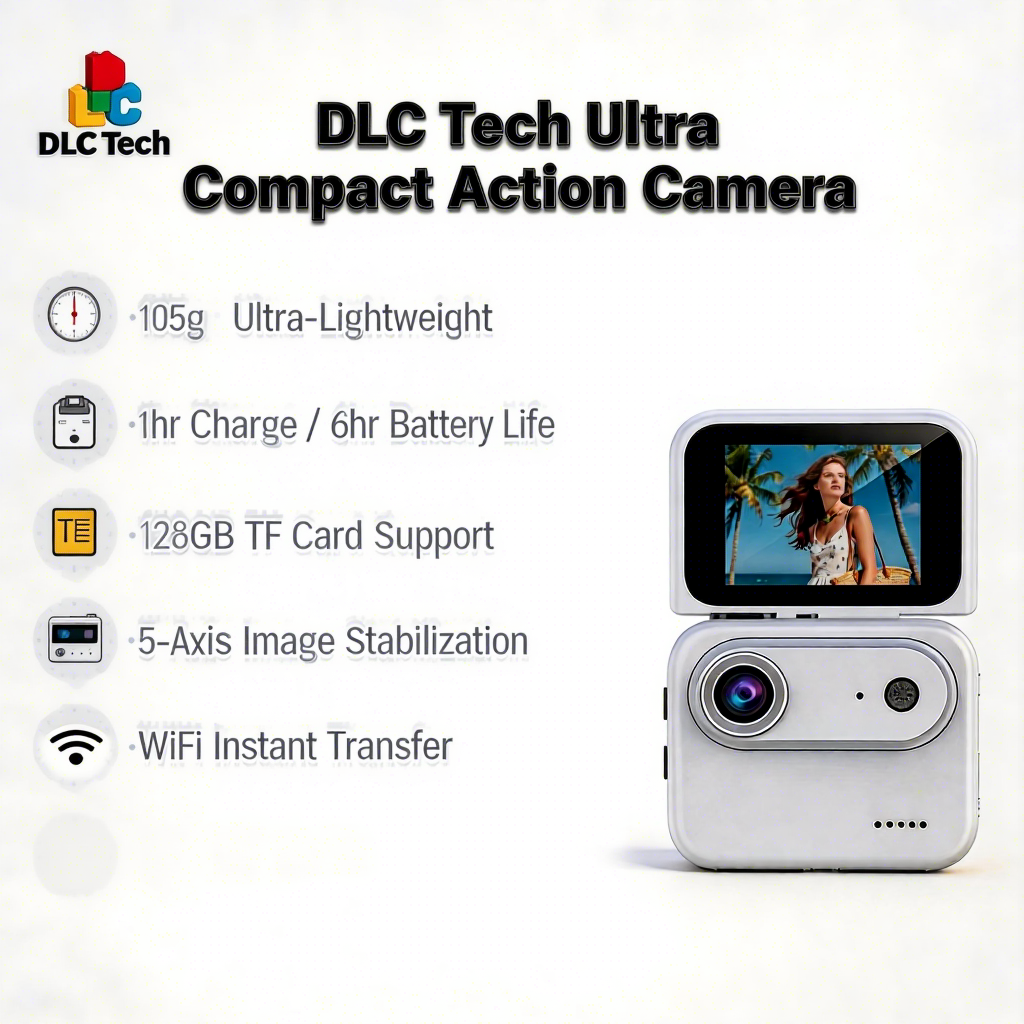 Stabilization Technology 143 Wide Angle Lens 2.0 Inch Flip Screen 1080P WiFi 800mAh Battery 10m Waterproof CMOS Sensor 128GB