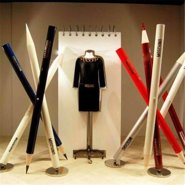 Quality 220cm Giant Pencil Fiberglass Window Display Decorations for sale
