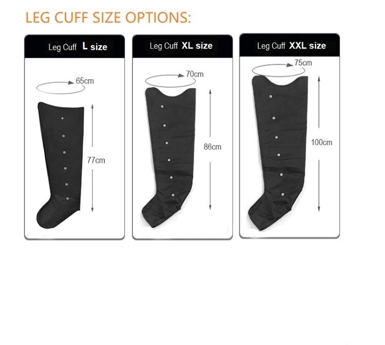 Cordless Air Compression Leg Massager machine TPU Full Leg 6 Chamber