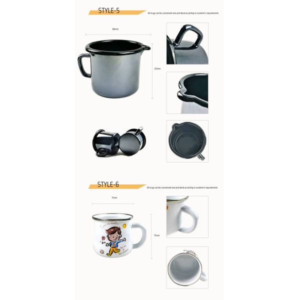 Outdoor Picnic Camping Kitchenware Tableware Colorful Speckle Coating Mug Plate Bowl Custom Enamel Ware Dinner Set
