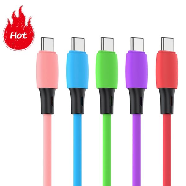 PVC TPE Jacket C Type Fast Charging Cable 1M For Android Mobile Phone