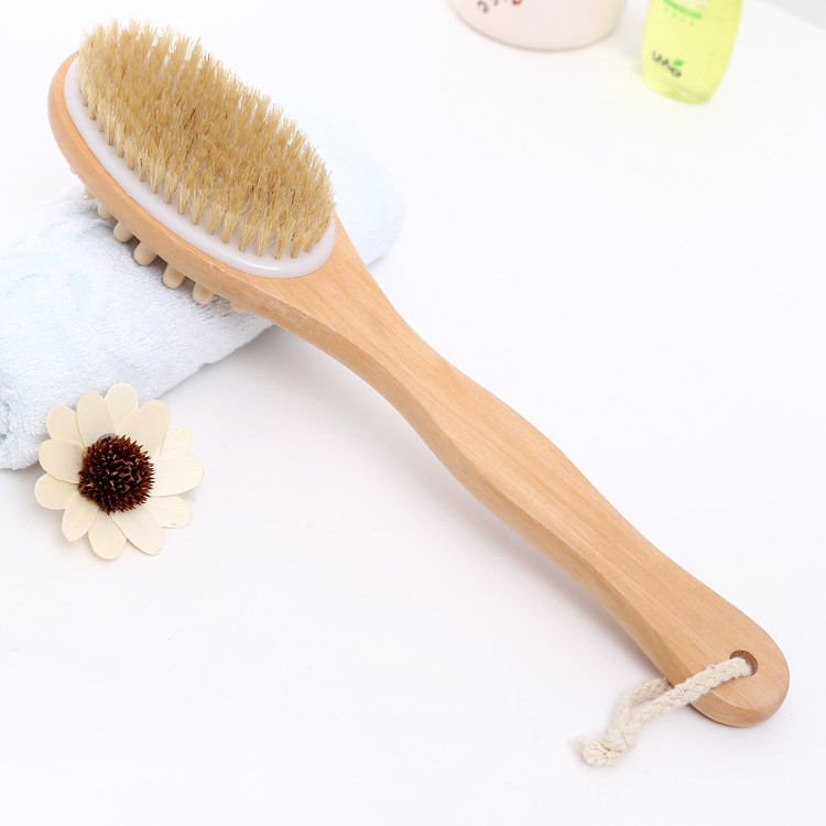 Bathroom Body Brushes Long Handle Bath Natural Bristles Brushes