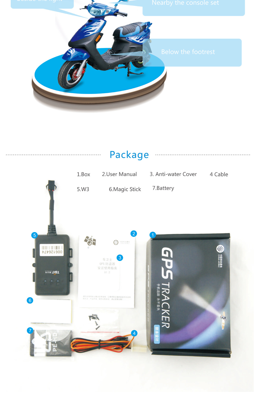 Wide Input Voltage Easy Installtion Mini Electric Bikes GPS Tracker With Remote Control