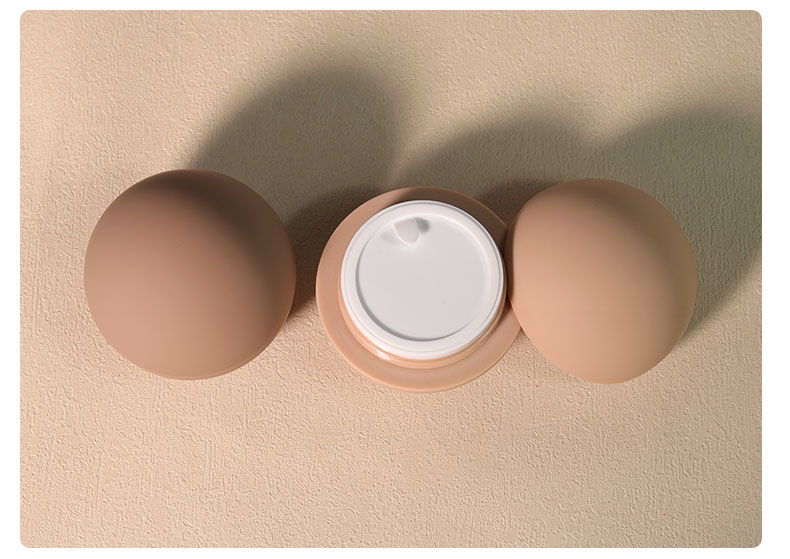 Custom Empty Plastic 50ml Luxury Skin Care Double Wall AS Jar Body Butter Ball Round Cosmetic Cream Jar Packaging Jars