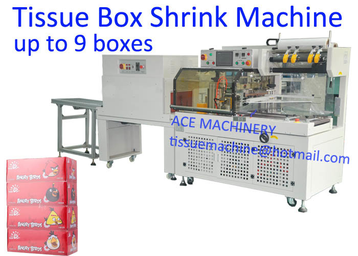 China Sealing Shrinking 9 Boxes Tissue Paper Packing Machine wholesale