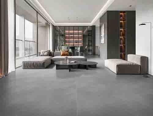 Quality Large Format Cement Look Floor Tiles Porcelain Matte Dark Structure 60*120cm for sale