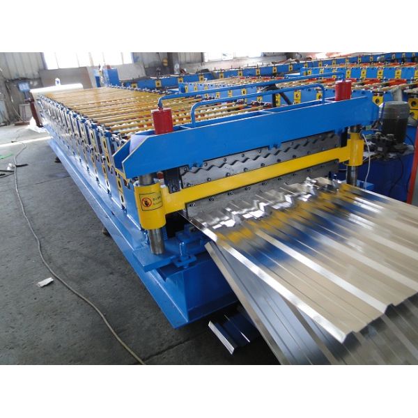 Corrugated / IBR Double Layer Roll Forming Machine PLC Control For Construction