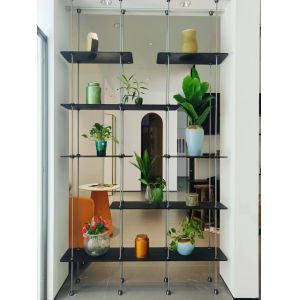 China Living Room Custom Stainless Steel Shelf Office Decorative Storage Shelf wholesale