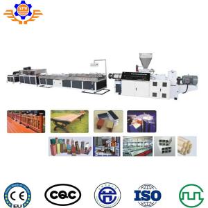 China 75kw Floor Profile Wpc Extrusion Line Line Plastic Wood Deck Pvc Floor Making Machine wholesale