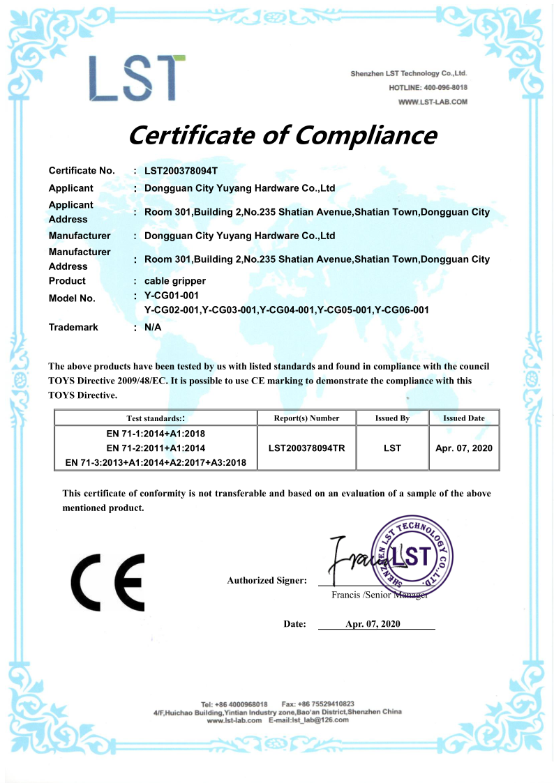 Customized Safety Lighting Fixture Cable Ceiling Hanging Kits Ceiling Attachment Fastener Cable Gripper Ceiling Accessories