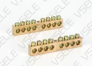 China Brass Bus Bar Copper Row Wire Grounding / Power Distribution Terminal Bus Bar wholesale
