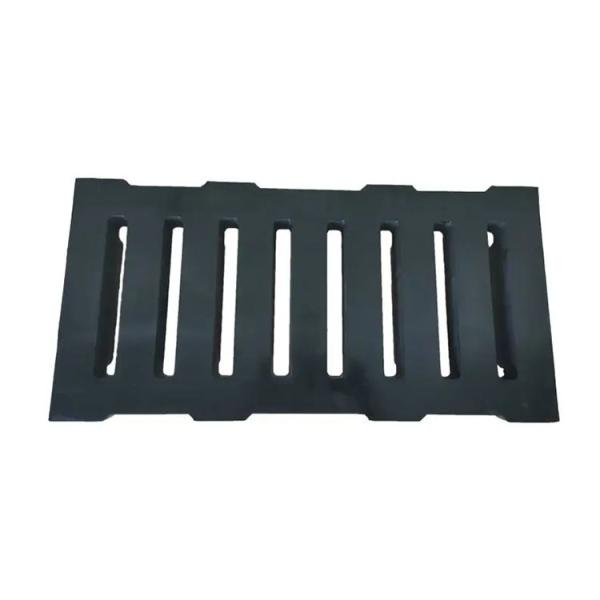 Quality Racecourse Channel Black Rubber Drainage Cover Embedded In Cast Iron for sale