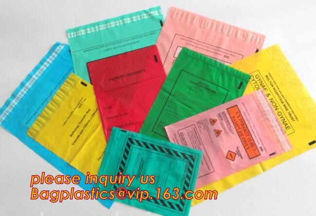 biohazard specimen Zip lockk bag with pocket, recycled custom printed ldpe 3 layers specimen bag Zip lockk bag, pac, pacrite