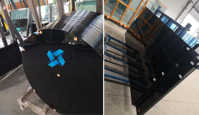 Custom Coloured Toughened Glass 10mm Black Tempered Glass
