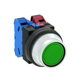 Quality ABN2F11G Green Illumination Push Button Switch φ30 Mounting Hole for sale
