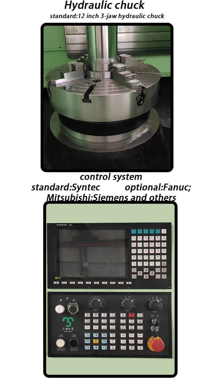 Servo Turret Lathe CNC Machine High Speed Cutting Vertical Lathe Machine