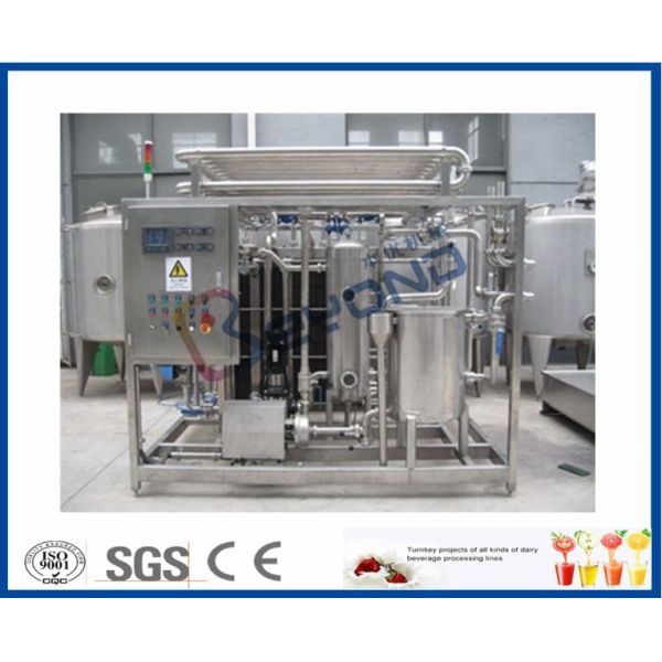Full Automatic 200L Mini Milk Pasteurization Equipment 6KW Power Storage Tank Processing