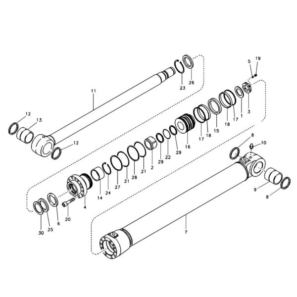 VOE145891 Boom Cylinder Seal Kit EC290B EC290C EC300D EC380D Excavator Spare Parts