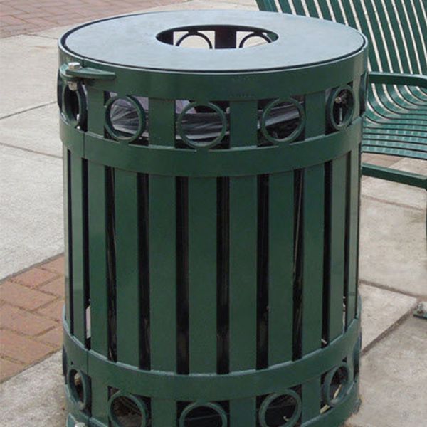 EN840 Certificate H915mm 45L Cast Iron Garbage Sorting Bins