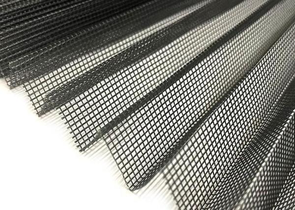 Quality Black Colored Pleated Mosquito Screen 18x16 Mesh 2.4m Width X 10m Long for sale