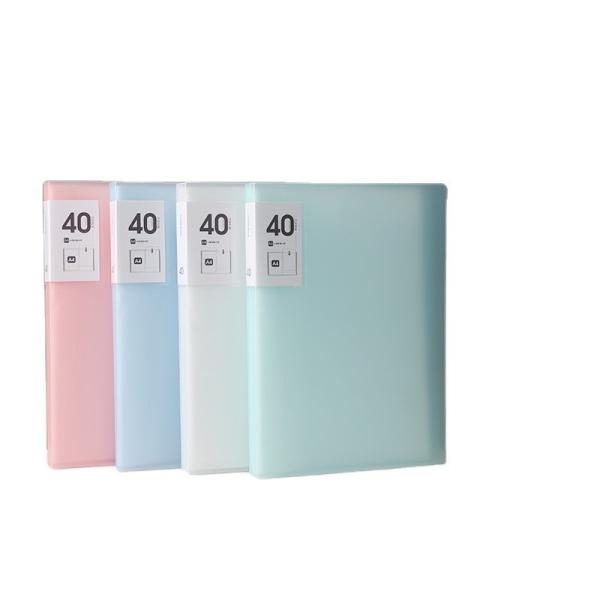 40 Pages Candy Color Binder Folder A4 Size Display Book PP Clear Pocket
