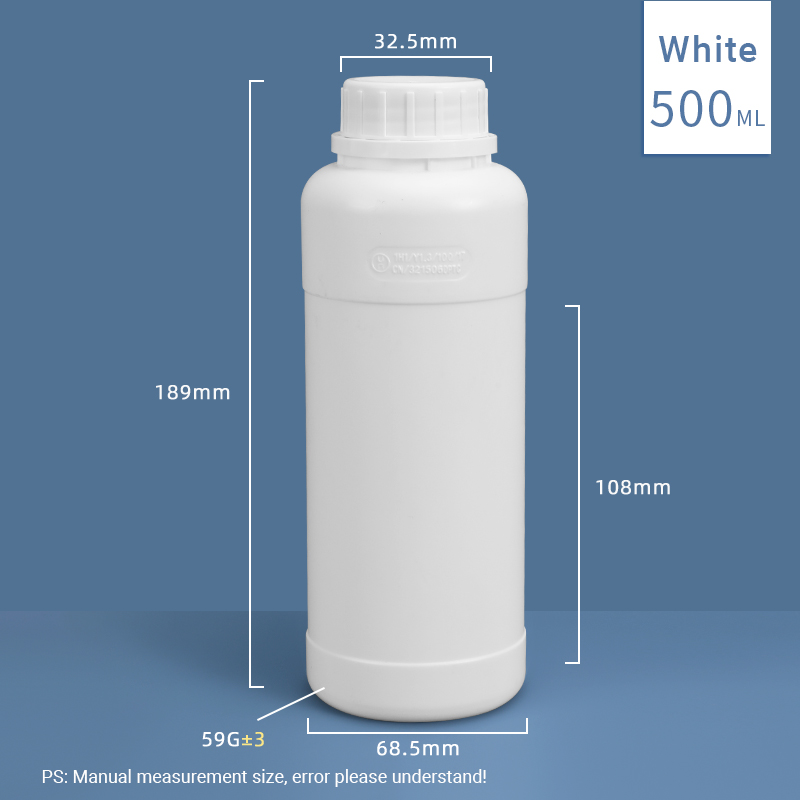 HDPE Plastic Fluoride Transparent Reagent Bottle 1000ml 1L For Chemical Packaging