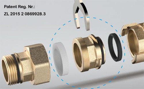 1615 Round Pattern Magnetic Lockable Water Meter Brass Ball Valve DN20 DN25 DN32 with Flexible Quick In-Out Couplings