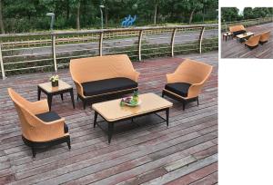 YLX-RN-001 Rattan Sofa Chairs and Table for Outside use 5 sets