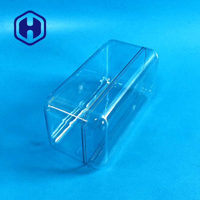 PET Dessert Candy Cookie Treat Square Plastic Box For Kitchen DIY Packing