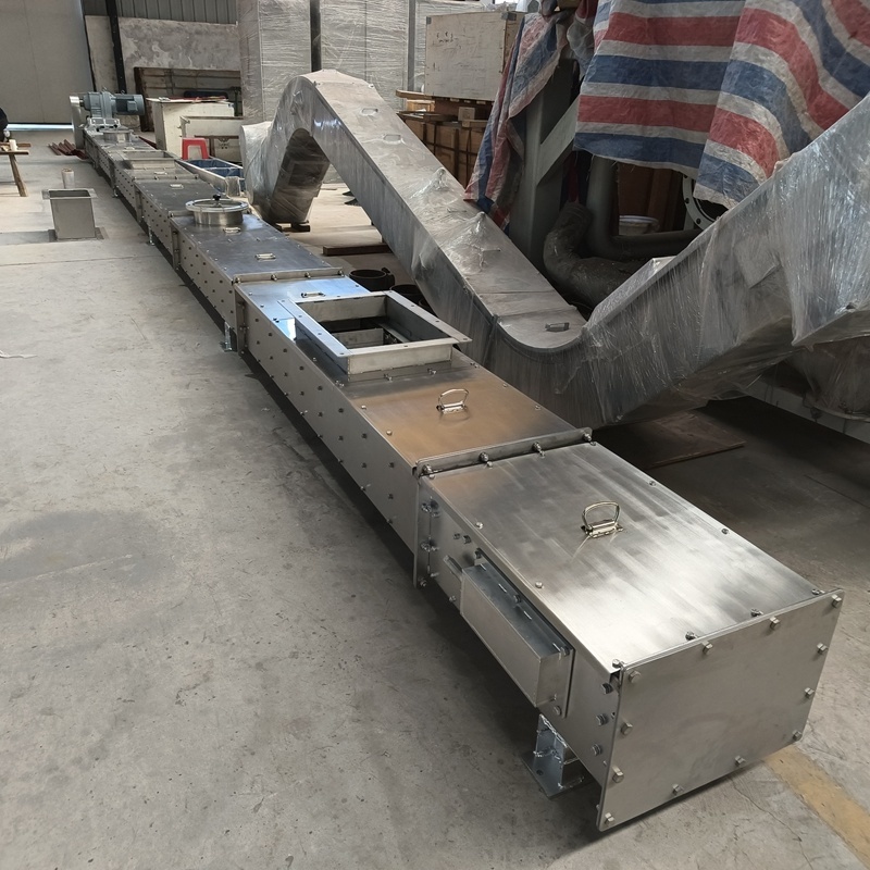 Factory Custom Large Capacity Sawdust Chain Drag Scraper Conveyor for Industry