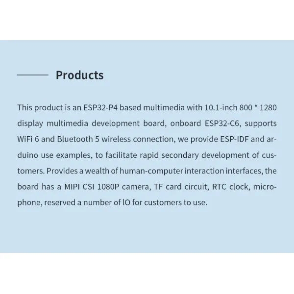 10.1Inch TFT Screen and 400MHz Main Control Frequency in ESP32 Display Module with Serial Port Baud Rate 2400-921600