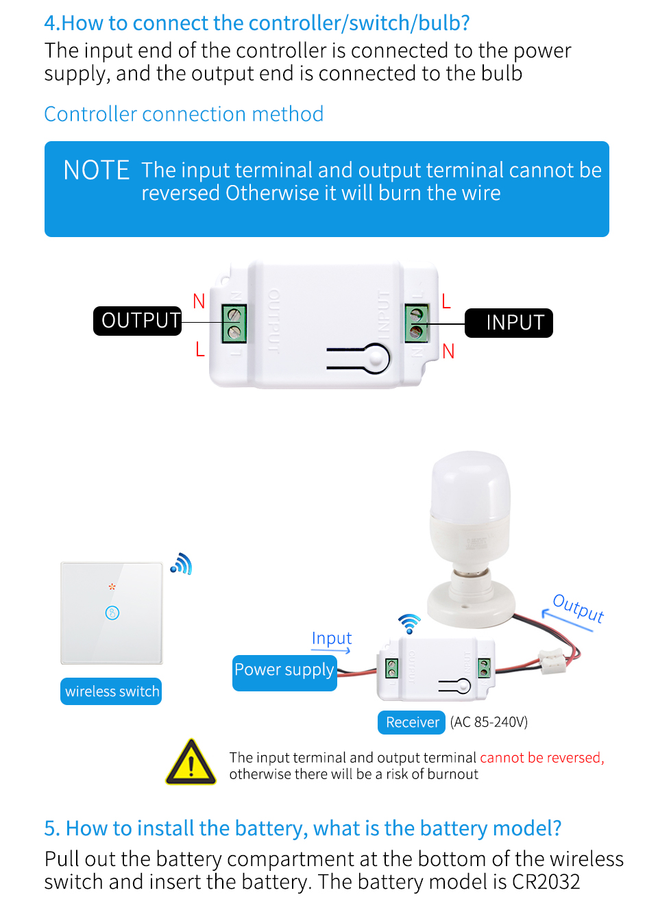 RF433 Wireless Remote Control Switch Crystal Glass Panel Touch Switch with 10A breaker refit old version circuit