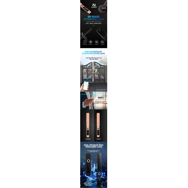 Automatic Visual Intercom System IP68 Waterproof Smart Locks