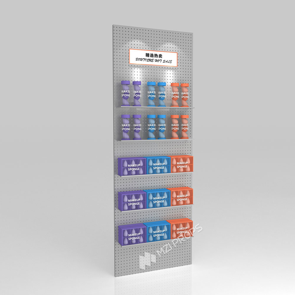 Beauty Shop Display Furniture Grey Wooden Display Cabinet With Light Box For Cost-Effective Shop Rack And Premium Shop Stand