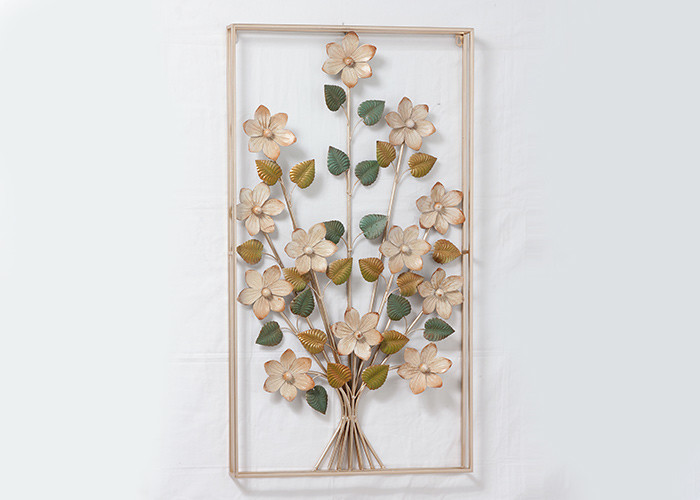 China Steel Rectangle Metal Wall Art Decor wholesale