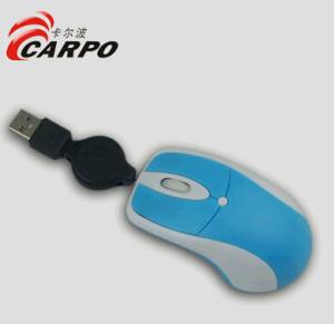 China MINI USB retractable cable mouse wholesale