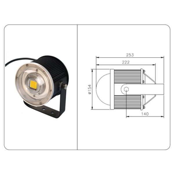 Aluminum IP65 Led Indoor Flood Lights 30W 7000Lm Adjustable Angle