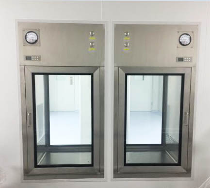 Coated Roll Steel Frame Cleanroom Pass Box For Precision Electronics Industry
