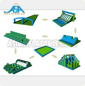 China 72M Long Interactive Inflatable 5k Obstacle Course / Insane Inflatable Fun Run wholesale