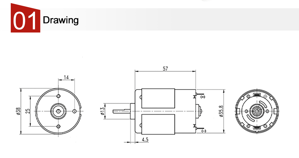 Vacuum Cleaner Robot DC Motor