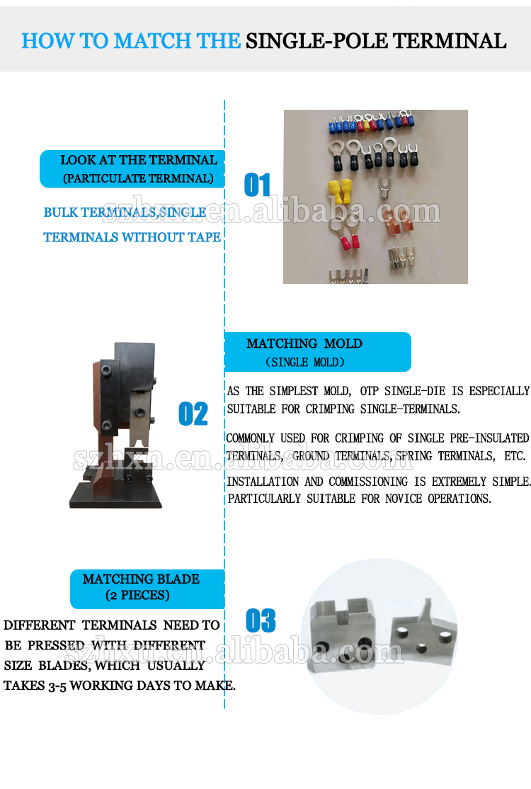 Semiautomatic Compression Connector Terminal Crimping Machine with 30mm/40mm Stroke