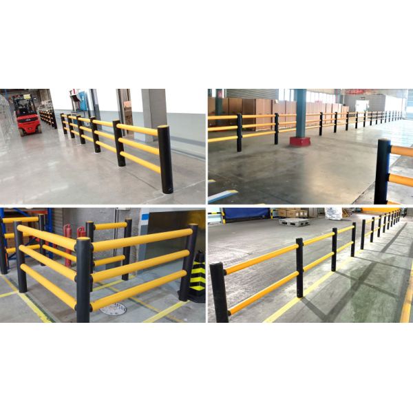 Flexible Pedestrian Barrier  Anti-Collision Guardrails Warehouse Safety Barrier Traffic Guardrails