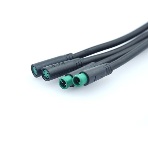 2 Pin IP65 Waterproof Connectors Compact Structure For Electric Bicycle Accessories