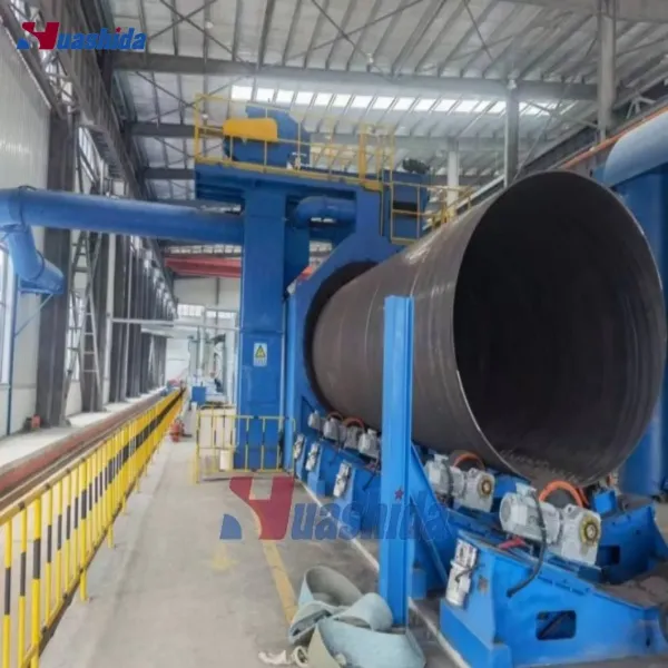 Steel Pipe Shot Blasting Line for Rust Removal