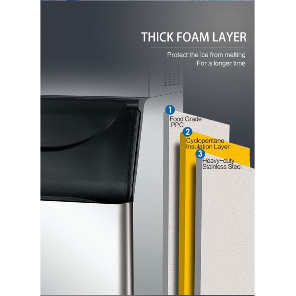 2023 New Ice Maker Machine Dispenser Chain Hotel Patented Product Nugget Ice Maker Machine for Restaurant