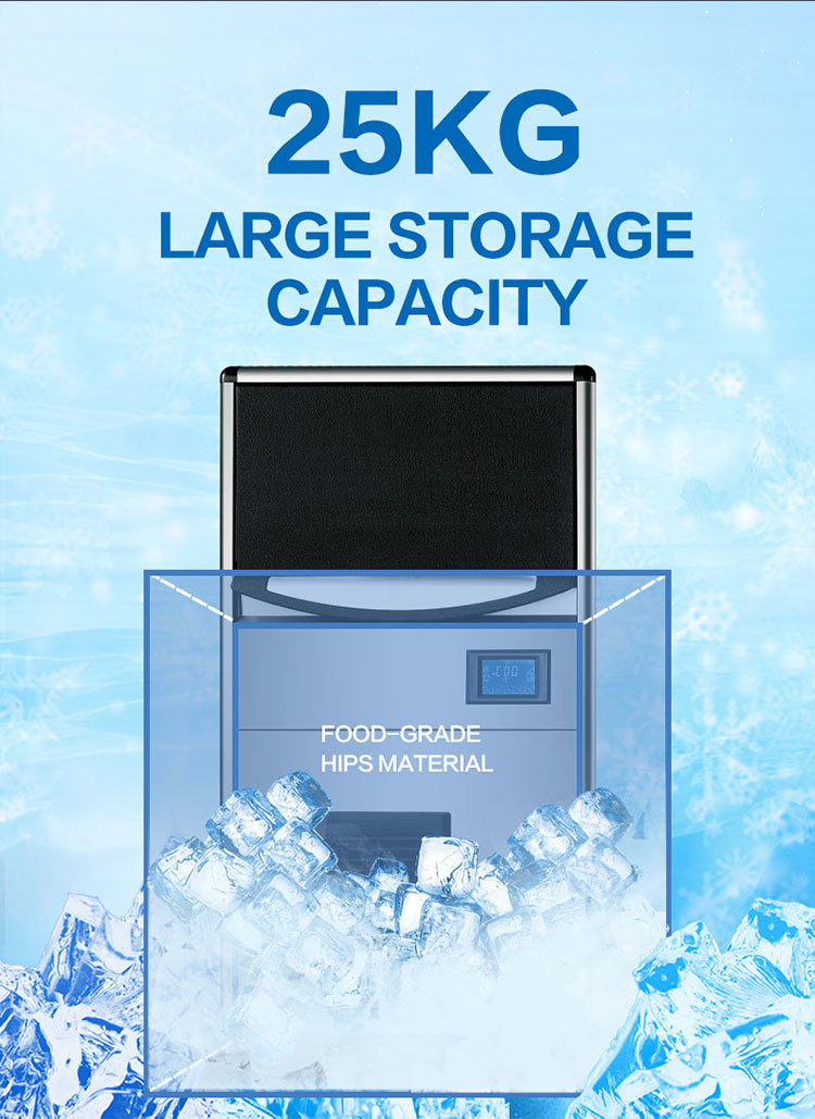 Home Use Factory 60KG/24H Cube Ice Maker Machine Full-Automatic Ice Bin Maker