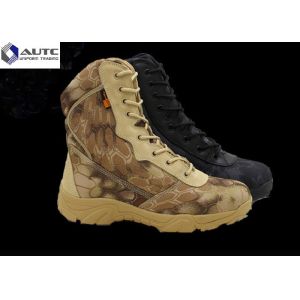 China Microfiber Leather Military Tactical Shoes Footwear Zipper 8 Inches High wholesale