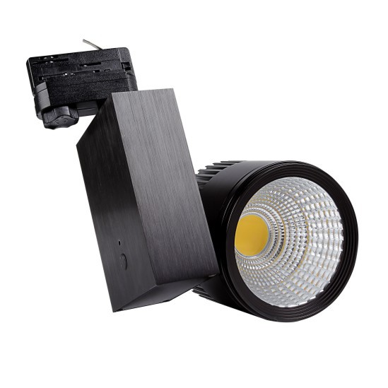 2pin 3pin 4 pin dimmable led tracklight cob 20w 40w with 6063 aluminium housing