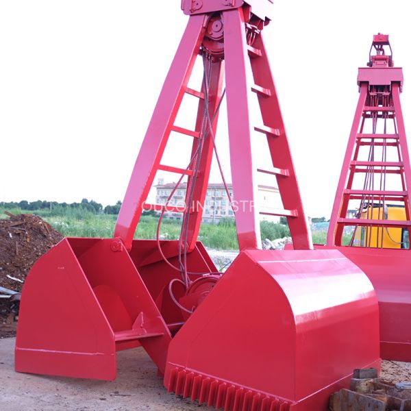 Lifting Bulk 25t Ouco Crane Grab Bucket 2 Peels Clamshell Mechanical
